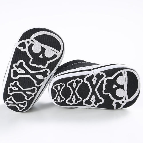4 Colors Cute Canvas Baby Shoes Halloween Skull