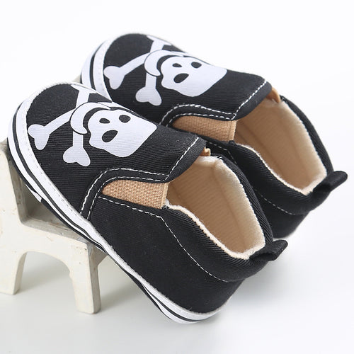 4 Colors Cute Canvas Baby Shoes Halloween Skull