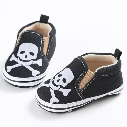 4 Colors Cute Canvas Baby Shoes Halloween Skull