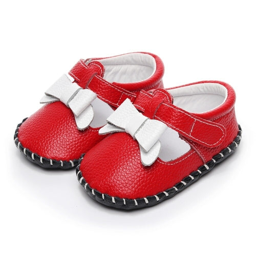 Genuine leather newborn baby girl shoes white