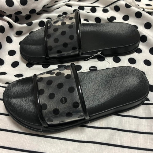 Summer Slippers Shoes 2019 Polka Dots Transparent