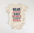 Blue Jeans Pearls - Baby Boy Girl Clothes Infant Bodysuit Funny Cute