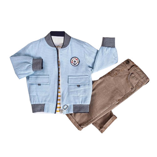 Infant and Toddler 3-Piece Boys' Outfit - Jacket, T-Shirt & Jeans